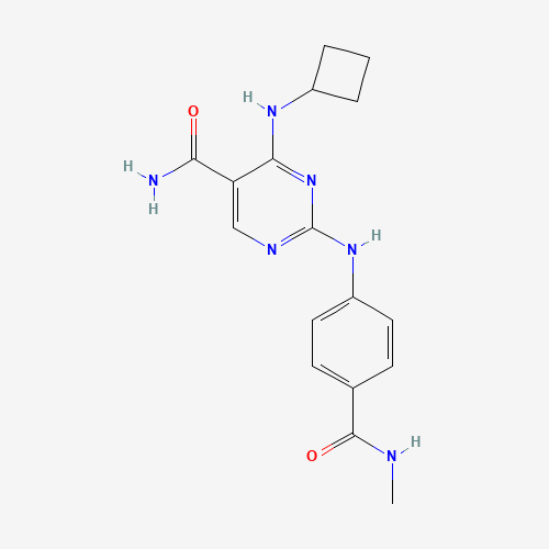 4-(cyclobutylamino)-2-[4-(methylcarbamoyl)anilino]pyrimidine-5-carboxamide (CAS: 1198302-42-9) - Related Chemical Product