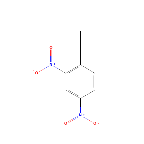 1-tert-butyl-2,4-dinitrobenzene (CAS: 4160-54-7) - Chemical Structure and Molecular Formula 