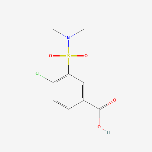 4-chloro-3-(dimethylsulfamoyl)benzoic acid (CAS: 59210-61-6) - Chemical Structure and Molecular Formula 