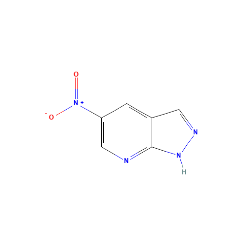 5-nitro-1H-pyrazolo[3,4-b]pyridine (CAS: 63572-73-6) - Chemical Structure and Molecular Formula 