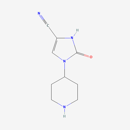 2-oxo-3-piperidin-4-yl-1H-imidazole-5-carbonitrile (CAS: 902133-88-4) - Chemical Structure and Molecular Formula 