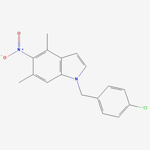 1-[(4-chlorophenyl)methyl]-4,6-dimethyl-5-nitroindole (CAS: 1114453-46-1) - Related Chemical Product