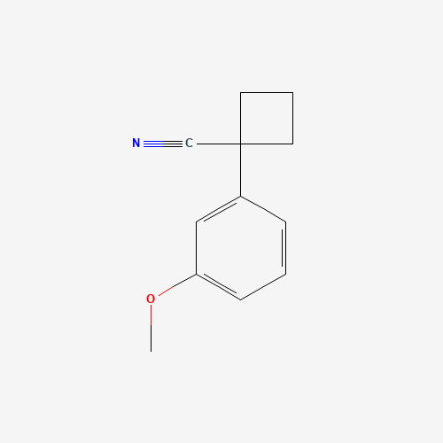 1-(3-methoxyphenyl)cyclobutane-1-carbonitrile (CAS: 74205-15-5) - Chemical Structure and Molecular Formula 
