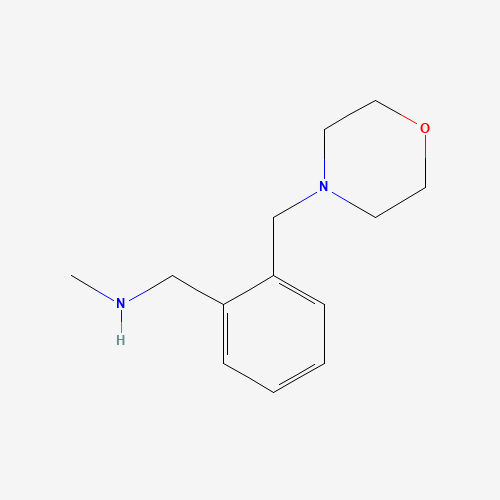 N-methyl-1-[2-(morpholin-4-ylmethyl)phenyl]methanamine (CAS: 871825-58-0) - Chemical Structure and Molecular Formula 