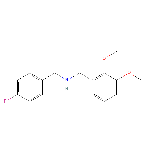 N-[(2,3-dimethoxyphenyl)methyl]-1-(4-fluorophenyl)methanamine (CAS: 355382-48-8) - Chemical Structure and Molecular Formula 