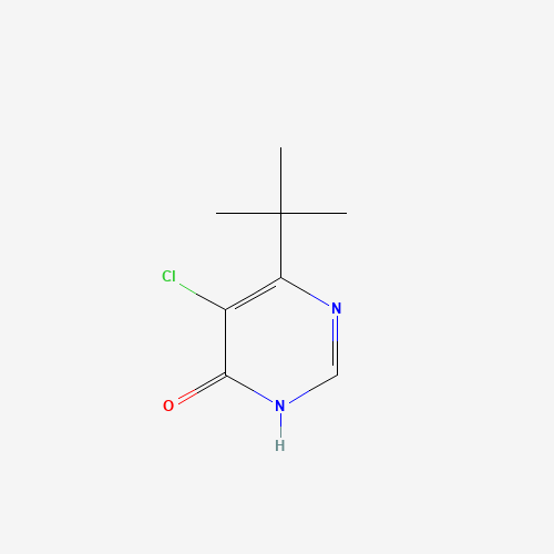 6-tert-butyl-5-chloro-1H-pyrimidin-4-one (CAS: 69050-74-4) - Chemical Structure and Molecular Formula 