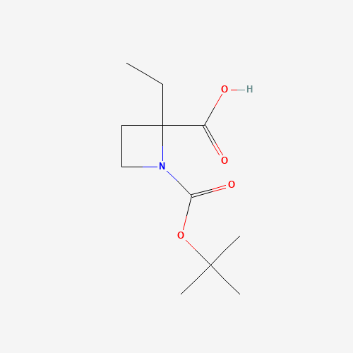 2-ethyl-1-[(2-methylpropan-2-yl)oxycarbonyl]azetidine-2-carboxylic acid (CAS: 610791-07-6) - Related Chemical Product