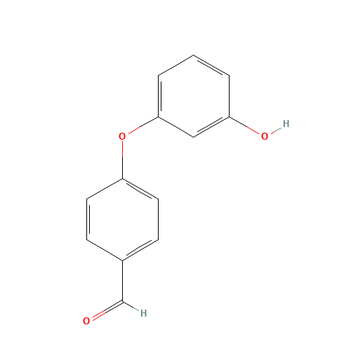 4-(3-hydroxyphenoxy)benzaldehyde (CAS: 1105061-32-2) - Chemical Structure and Molecular Formula 
