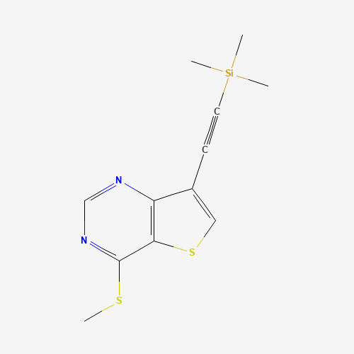 trimethyl-[2-(4-methylsulfanylthieno[3,2-d]pyrimidin-7-yl)ethynyl]silane (CAS: 1318132-85-2) - Related Chemical Product