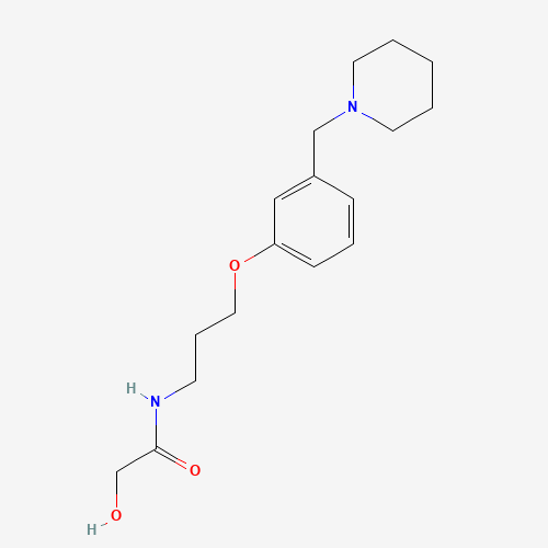 2-hydroxy-N-[3-[3-(piperidin-1-ylmethyl)phenoxy]propyl]acetamide (CAS: 78273-80-0) - Related Chemical Product