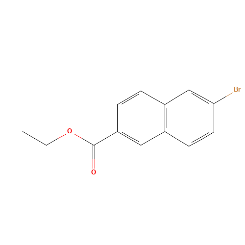 ethyl 6-bromonaphthalene-2-carboxylate (CAS: 86471-14-9) - Chemical Structure and Molecular Formula 