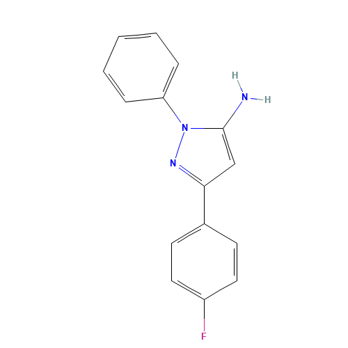 5-(4-fluorophenyl)-2-phenylpyrazol-3-amine (CAS: 72411-53-1) - Related Chemical Product
