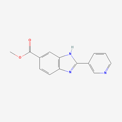 methyl 2-pyridin-3-yl-3H-benzimidazole-5-carboxylate (CAS: 666181-01-7) - Chemical Structure and Molecular Formula 