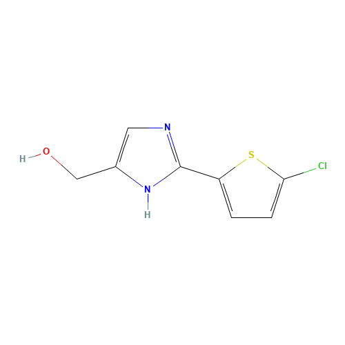 [2-(5-chlorothiophen-2-yl)-1H-imidazol-5-yl]methanol (CAS: 924669-24-9) - Chemical Structure and Molecular Formula 