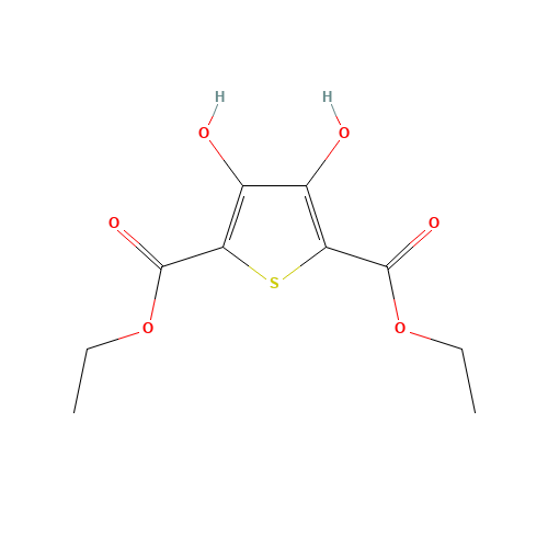 diethyl 3,4-dihydroxythiophene-2,5-dicarboxylate (CAS: 1822-66-8) - Chemical Structure and Molecular Formula 