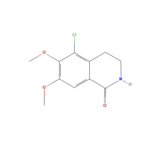 5-chloro-6,7-dimethoxy-3,4-dihydro-2H-isoquinolin-1-one (CAS: 1340567-02-3) - Chemical Structure and Molecular Formula 