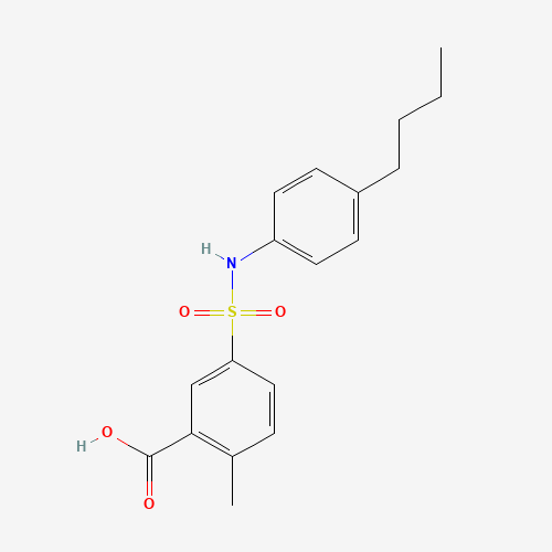 5-[(4-butylphenyl)sulfamoyl]-2-methylbenzoic acid (CAS: 377769-51-2) - Related Chemical Product