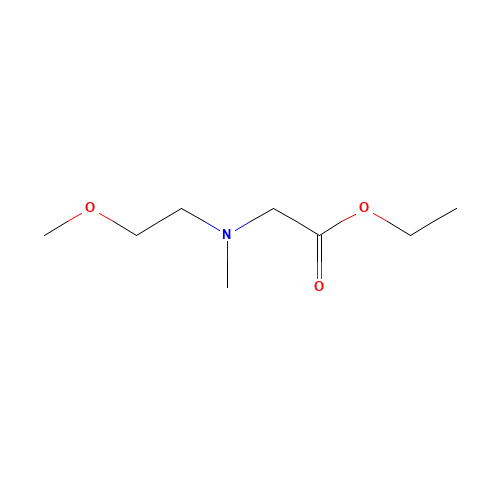 ethyl 2-[2-methoxyethyl(methyl)amino]acetate (CAS: 616882-60-1) - Chemical Structure and Molecular Formula 