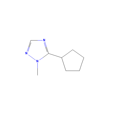 5-cyclopentyl-1-methyl-1,2,4-triazole (CAS: 389606-94-4) - Chemical Structure and Molecular Formula 