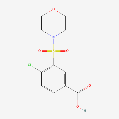 4-chloro-3-morpholin-4-ylsulfonylbenzoic acid (CAS: 59210-65-0) - Chemical Structure and Molecular Formula 