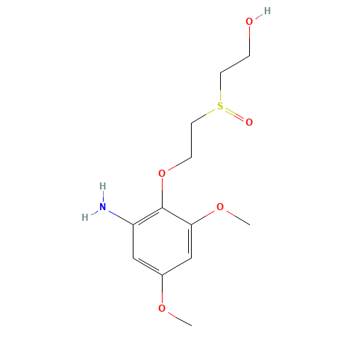 2-[2-(2-amino-4,6-dimethoxyphenoxy)ethylsulfinyl]ethanol (CAS: 1307231-93-1) - Related Chemical Product