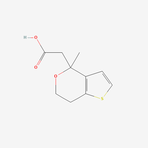 2-(4-methyl-6,7-dihydrothieno[3,2-c]pyran-4-yl)acetic acid (CAS: 57153-43-2) - Chemical Structure and Molecular Formula 