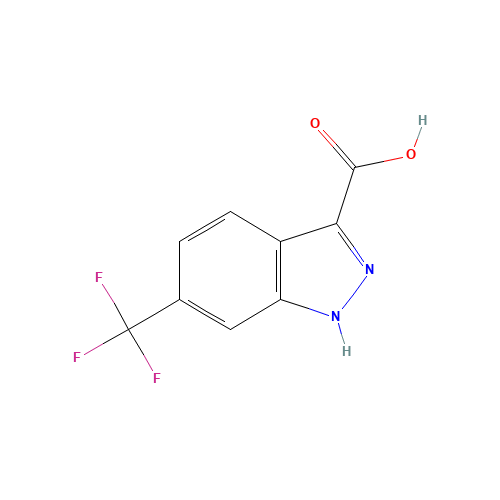 6-(trifluoromethyl)-1H-indazole-3-carboxylic acid (CAS: 887576-98-9) - Chemical Structure and Molecular Formula 