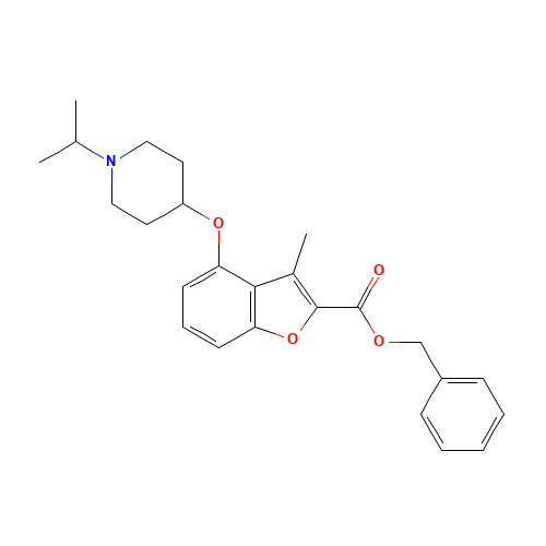 benzyl 3-methyl-4-(1-propan-2-ylpiperidin-4-yl)oxy-1-benzofuran-2-carboxylate (CAS: 1443207-99-5) - Related Chemical Product