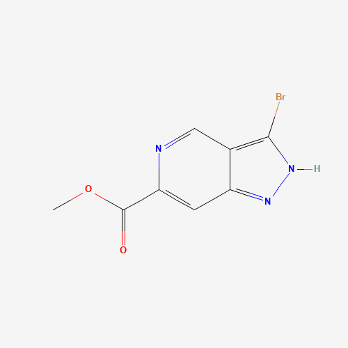 methyl 3-bromo-2H-pyrazolo[4,3-c]pyridine-6-carboxylate (CAS: 1206979-28-3) - Chemical Structure and Molecular Formula 