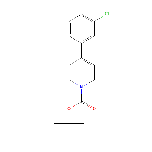 tert-butyl 4-(3-chlorophenyl)-3,6-dihydro-2H-pyridine-1-carboxylate (CAS: 358722-20-0) - Chemical Structure and Molecular Formula 