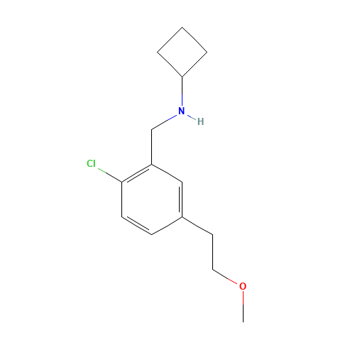 N-[[2-chloro-5-(2-methoxyethyl)phenyl]methyl]cyclobutanamine (CAS: 921630-46-8) - Related Chemical Product