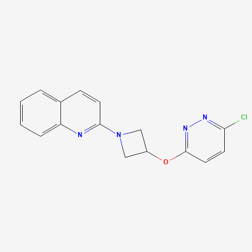 2-[3-(6-chloropyridazin-3-yl)oxyazetidin-1-yl]quinoline (CAS: 1350607-53-2) - Chemical Structure and Molecular Formula 