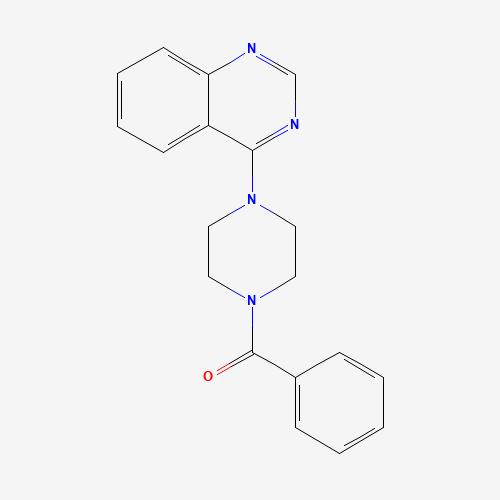 phenyl-(4-quinazolin-4-ylpiperazin-1-yl)methanone (CAS: 1053655-62-1) - Chemical Structure and Molecular Formula 