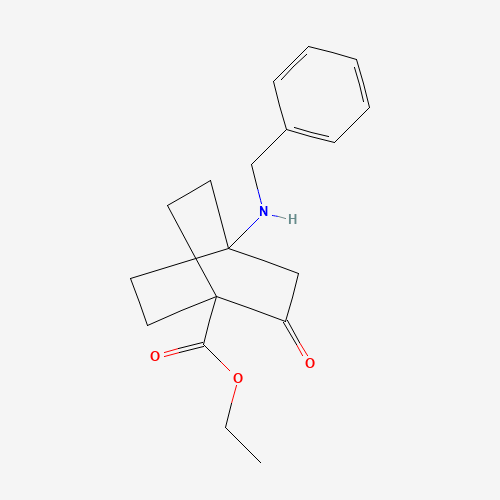 ethyl 1-(benzylamino)-3-oxobicyclo[2.2.2]octane-4-carboxylate (CAS: 1207166-75-3) - Chemical Structure and Molecular Formula 