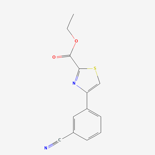 ethyl 4-(3-cyanophenyl)-1,3-thiazole-2-carboxylate (CAS: 1266520-53-9) - Chemical Structure and Molecular Formula 