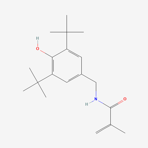 N-[(3,5-ditert-butyl-4-hydroxyphenyl)methyl]-2-methylprop-2-enamide (CAS: 13560-54-8) - Chemical Structure and Molecular Formula 