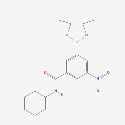N-cyclohexyl-3-nitro-5-(4,4,5,5-tetramethyl-1,3,2-dioxaborolan-2-yl)benzamide (CAS: 1309978-67-3) - Related Chemical Product