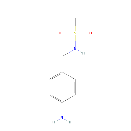N-[(4-aminophenyl)methyl]methanesulfonamide (CAS: 81880-95-7) - Chemical Structure and Molecular Formula 