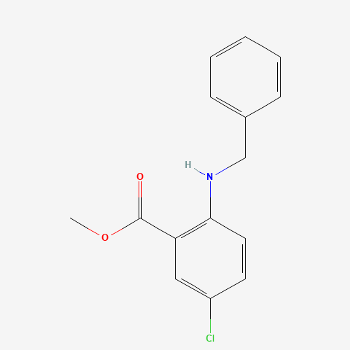 methyl 2-(benzylamino)-5-chlorobenzoate (CAS: 1155021-67-2) - Chemical Structure and Molecular Formula 