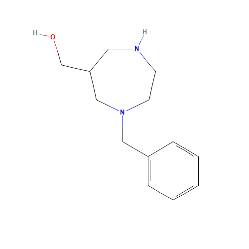(1-benzyl-1,4-diazepan-6-yl)methanol (CAS: 1001754-31-9) - Chemical Structure and Molecular Formula 