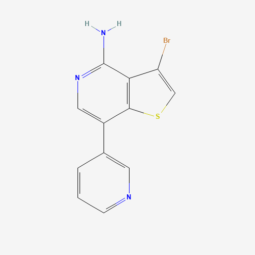 3-bromo-7-pyridin-3-ylthieno[3,2-c]pyridin-4-amine (CAS: 832696-86-3) - Chemical Structure and Molecular Formula 
