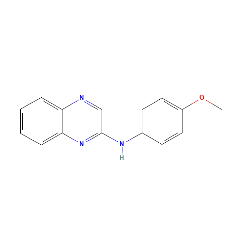 N-(4-methoxyphenyl)quinoxalin-2-amine (CAS: 156967-94-1) - Chemical Structure and Molecular Formula 