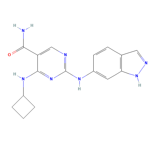4-(cyclobutylamino)-2-(1H-indazol-6-ylamino)pyrimidine-5-carboxamide (CAS: 1198301-96-0) - Related Chemical Product