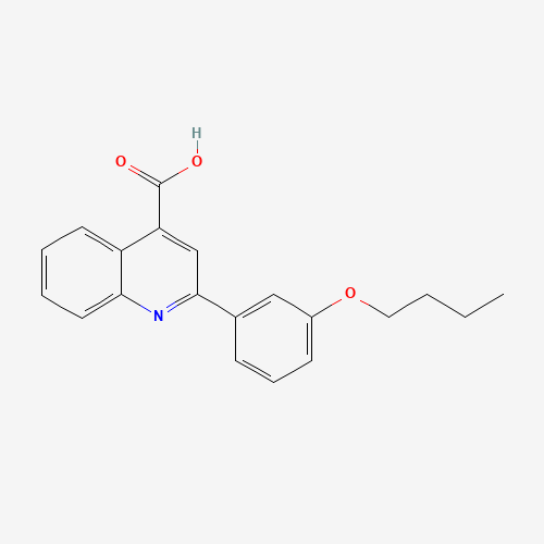 2-(3-butoxyphenyl)quinoline-4-carboxylic acid (CAS: 350997-43-2) - Chemical Structure and Molecular Formula 
