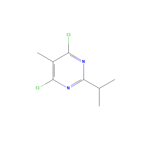 4,6-dichloro-5-methyl-2-propan-2-ylpyrimidine (CAS: 617716-43-5) - Chemical Structure and Molecular Formula 