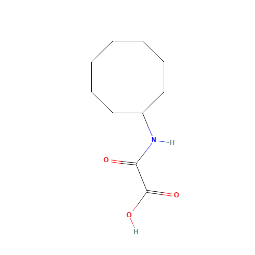 2-(cyclooctylamino)-2-oxoacetic acid (CAS: 73551-50-5) - Chemical Structure and Molecular Formula 