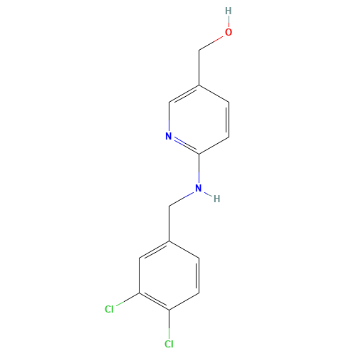 [6-[(3,4-dichlorophenyl)methylamino]pyridin-3-yl]methanol (CAS: 1428558-16-0) - Chemical Structure and Molecular Formula 