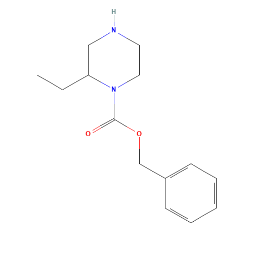 benzyl 2-ethylpiperazine-1-carboxylate (CAS: 1031927-00-0) - Chemical Structure and Molecular Formula 