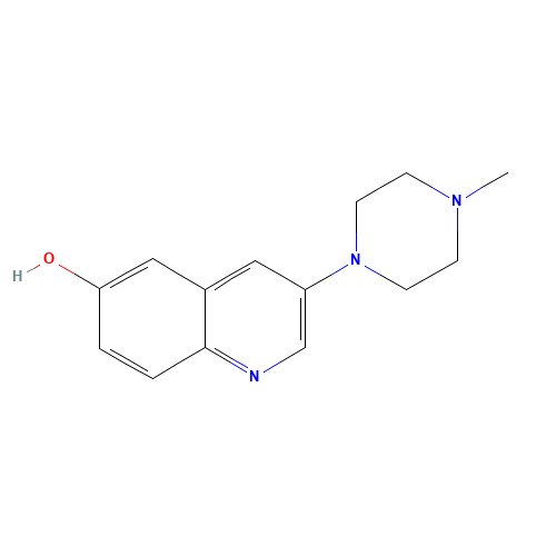 3-(4-methylpiperazin-1-yl)quinolin-6-ol (CAS: 1427474-93-8) - Chemical Structure and Molecular Formula 