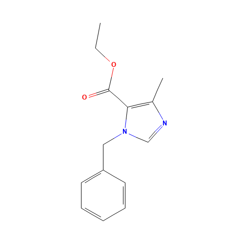 ethyl 3-benzyl-5-methylimidazole-4-carboxylate (CAS: 75815-54-2) - Chemical Structure and Molecular Formula 